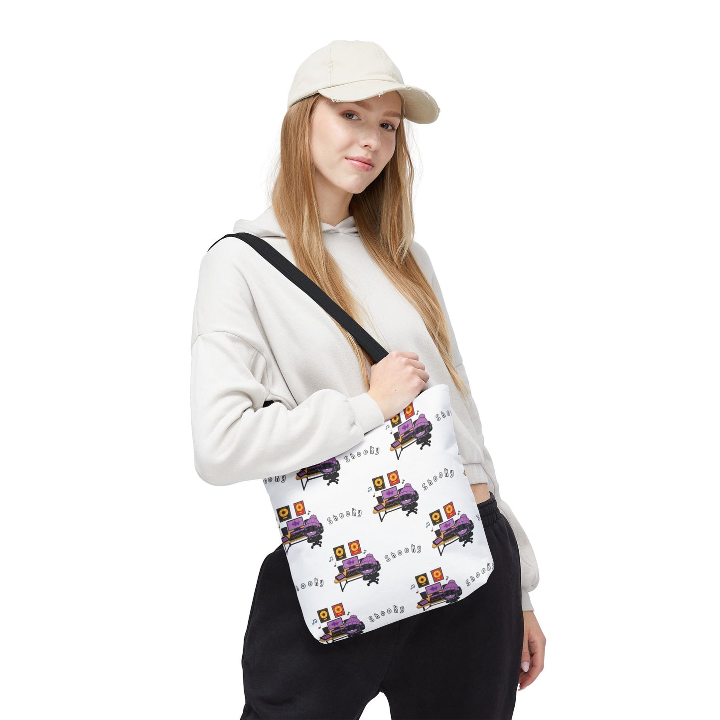 BT21 Shooky White Tote Bag Pattern Design