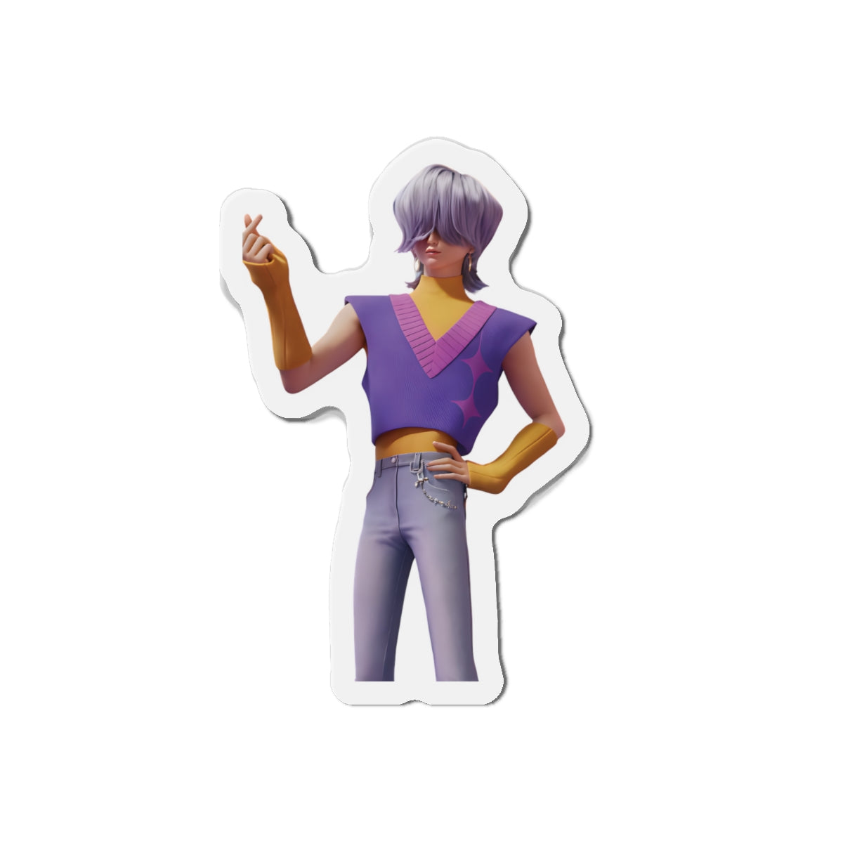 Kpop Demon Hunters Saja Boys Mystery Saja Soda Pop Finger Heart Magnet