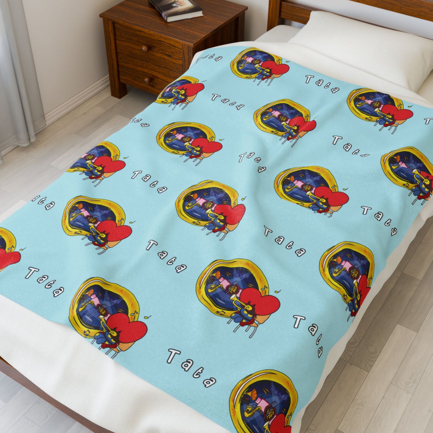 Blue Tata Blanket - BT21 Pattern Design