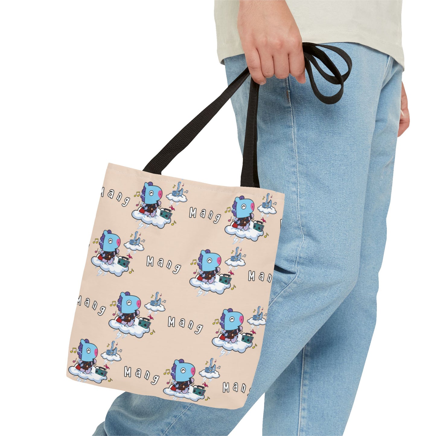 BT21 Mang Beige Tote Bag Pattern Design