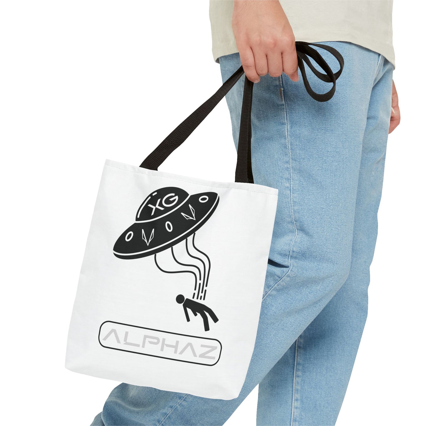 White Jurin XG Spaceship Tote Bag Design 8