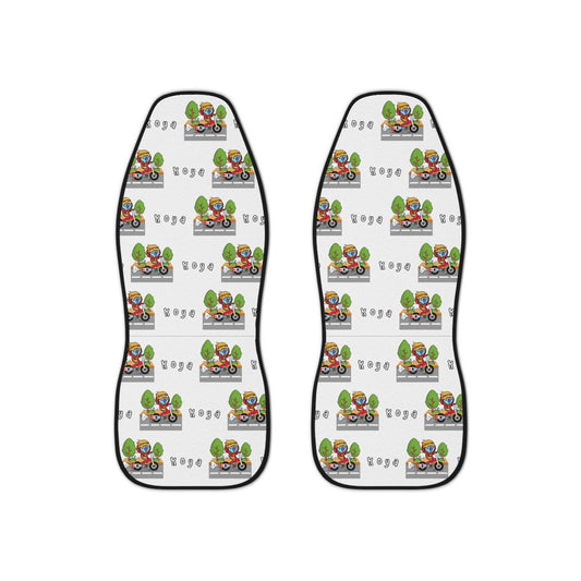 BT21 Koya White Car Seat Cover Pattern Design - Identical Set of 2