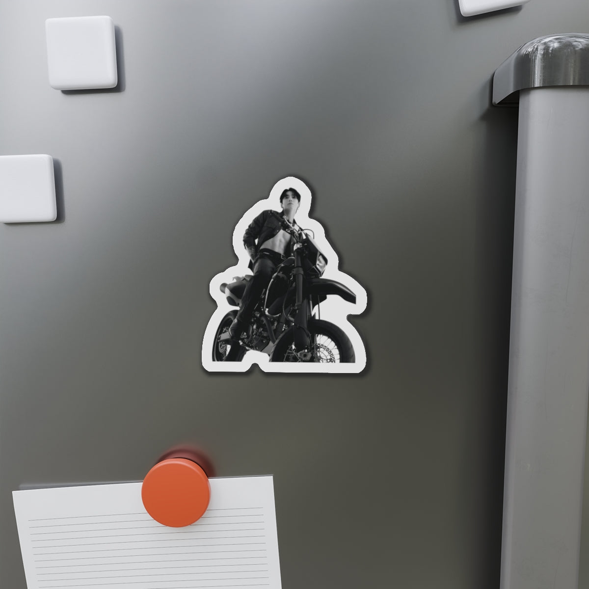 Jeon Jungkook on a Motorcycle Calvin Klein Photoshoot Magnet