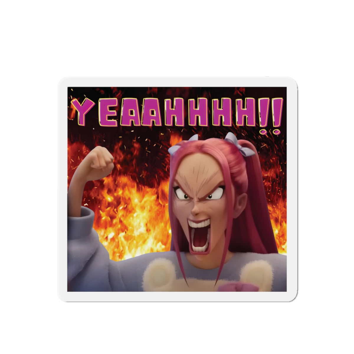 Kpop Demon Hunters Huntrix Mira YEAHHH Funny Face Magnet