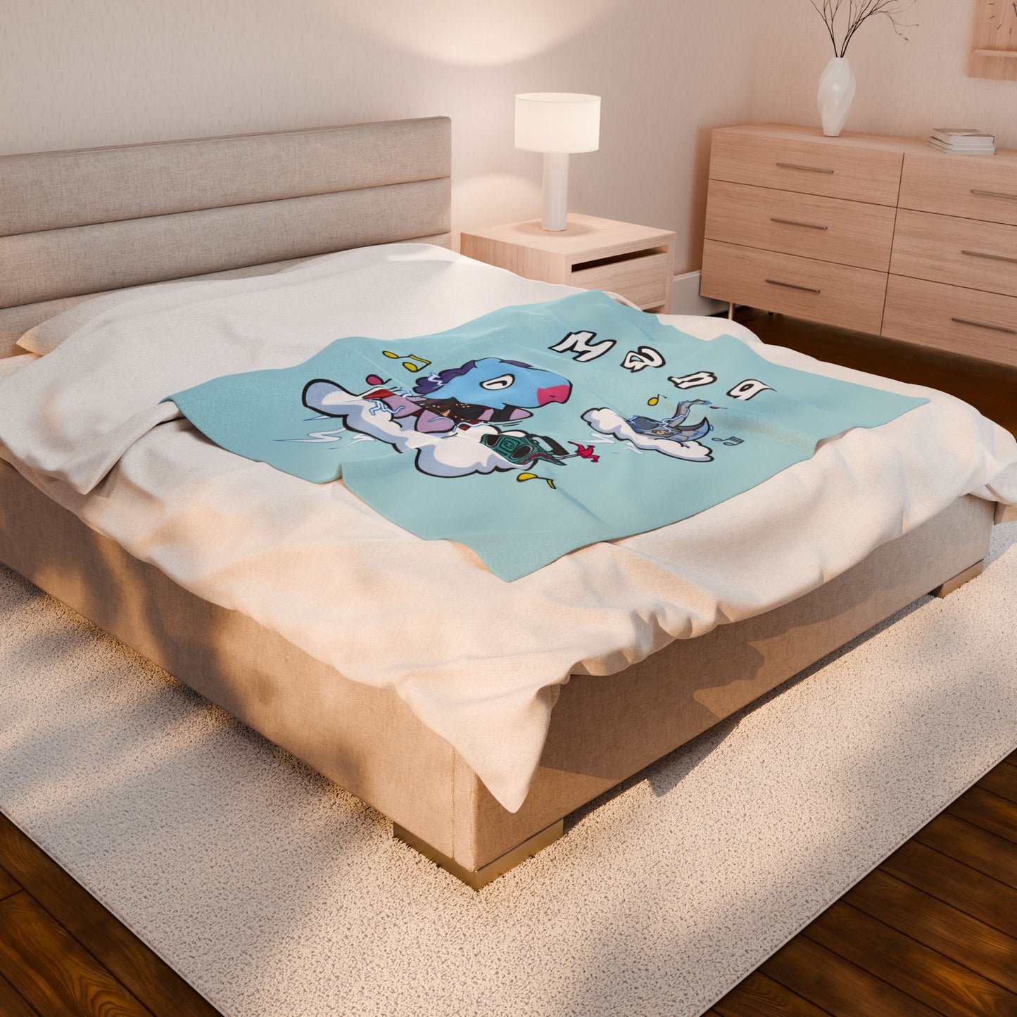 Blue Mang Blanket - BT21 Single Design