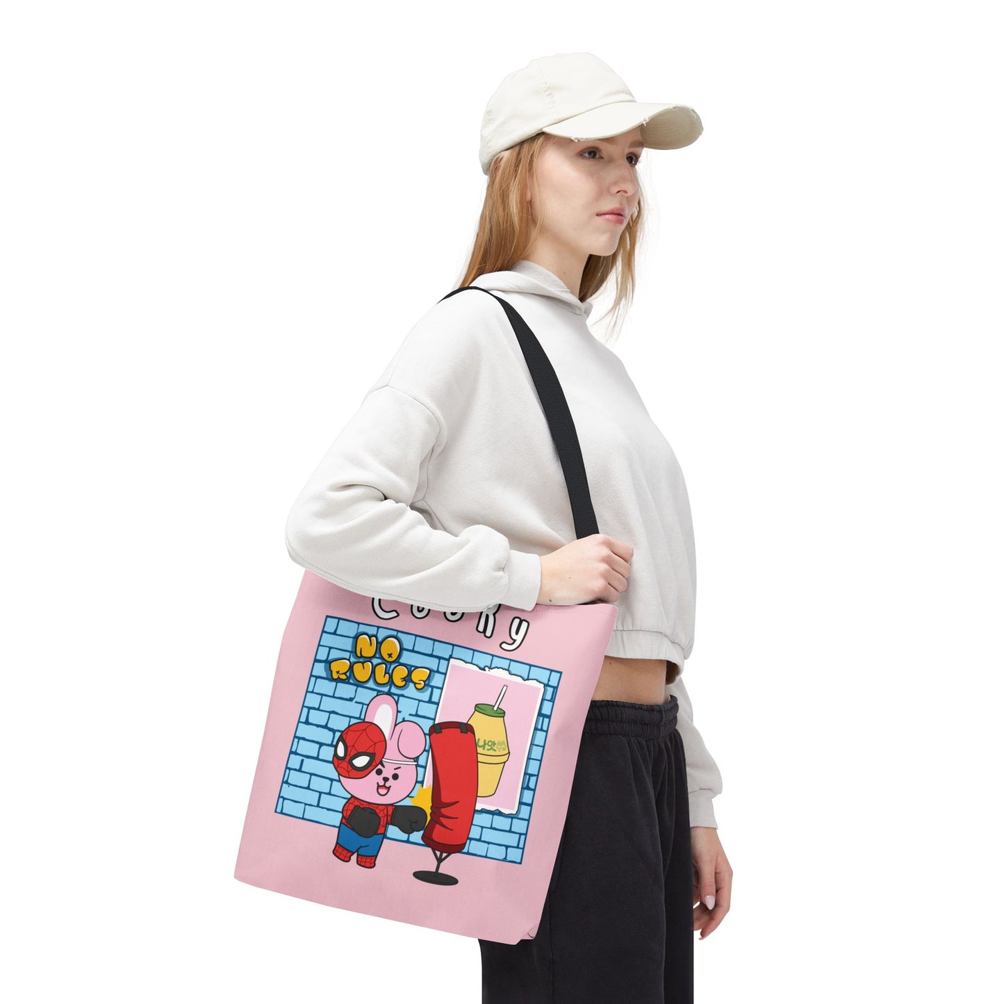 BT21 Cooky Pink Tote Bag Single Design
