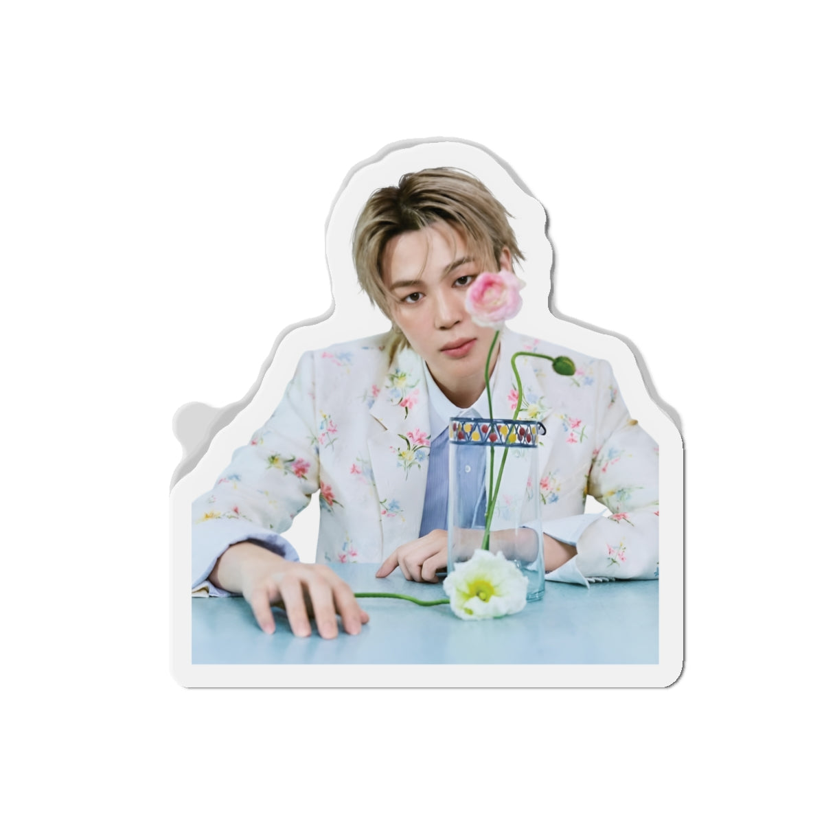 BTS Park Jimin Dior Photoshoot Holding a Flower Magnet