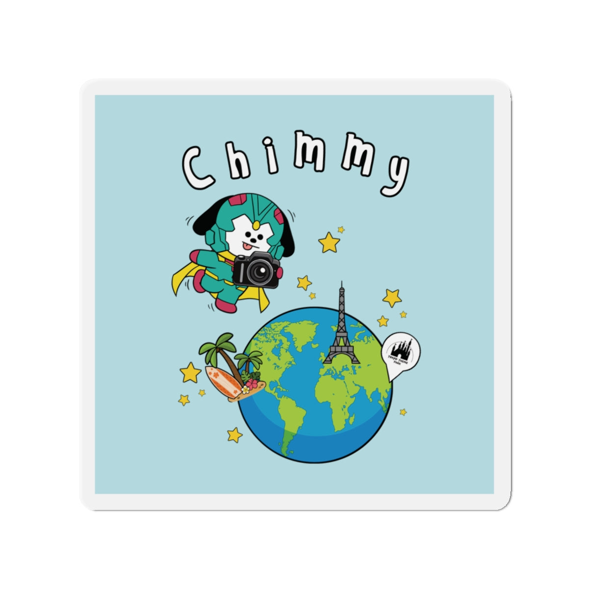 BT21 Chimmy Blue Car Magnet