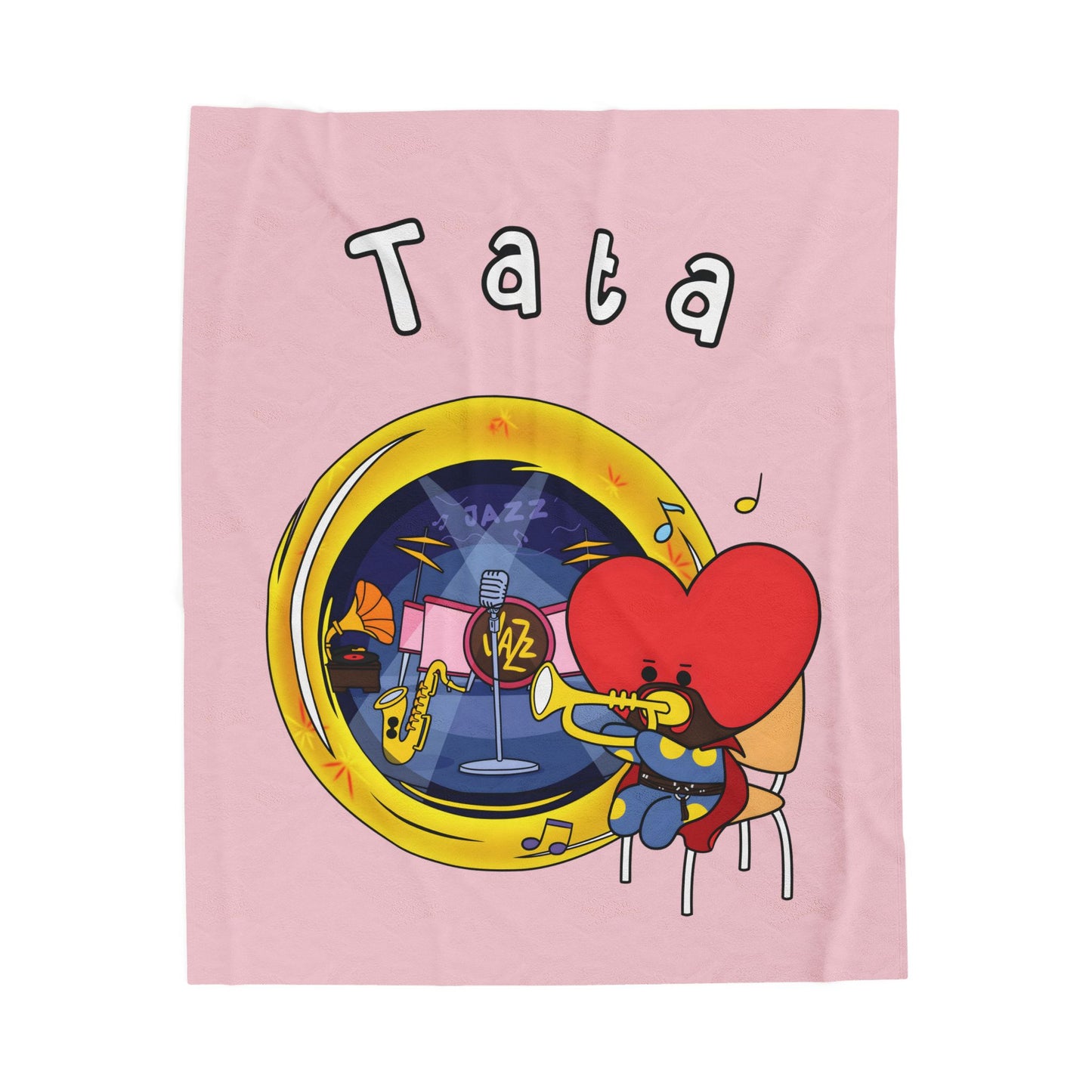 Pink Tata Blanket - BT21 Single Design