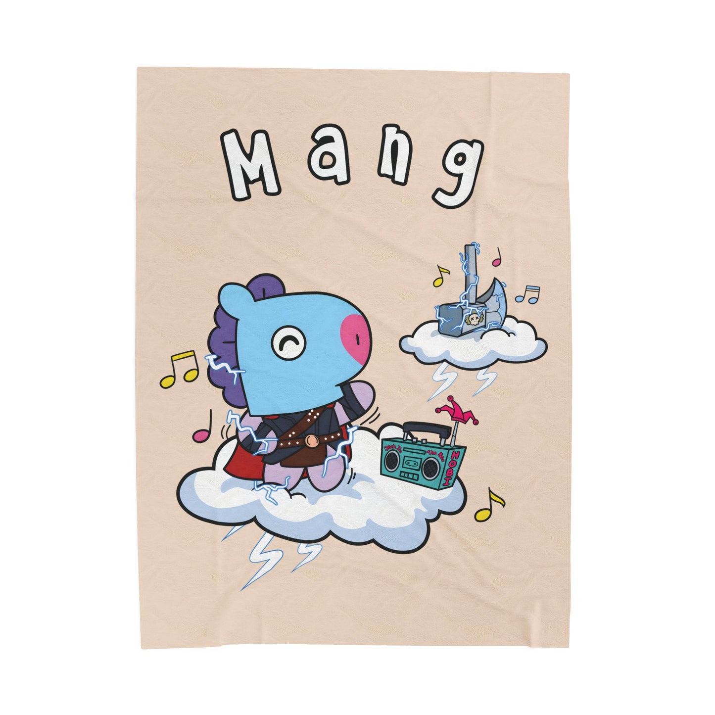 Beige Mang Blanket - BT21 Single Design