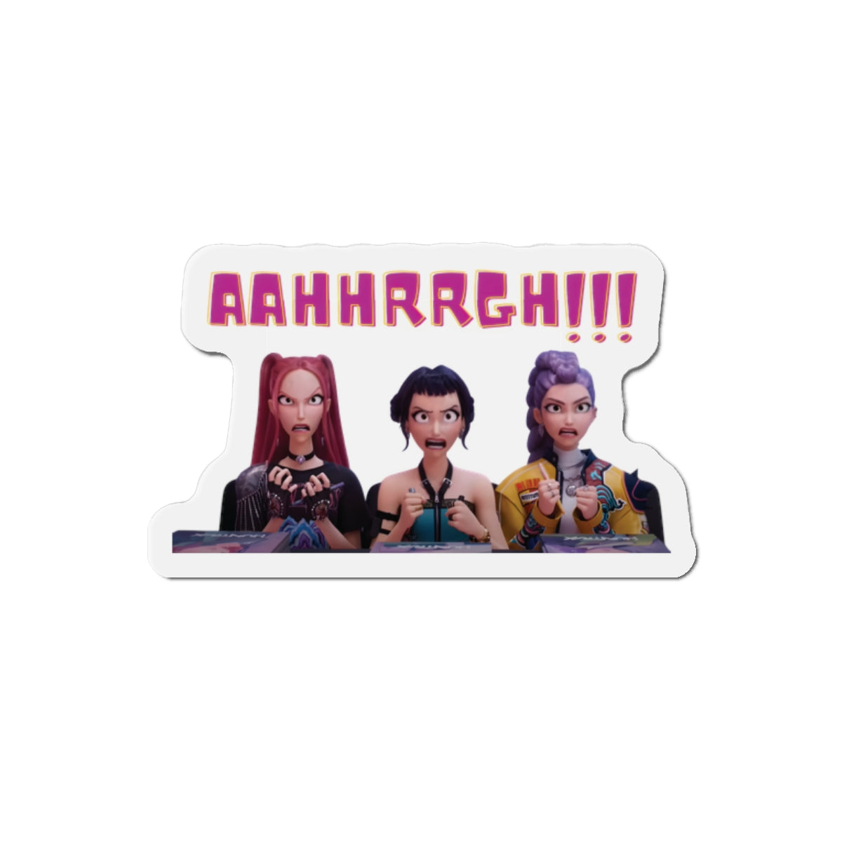 Kpop Demon Hunters Huntrix Rumi Mira Zoey Fan Signing Angry Magnet