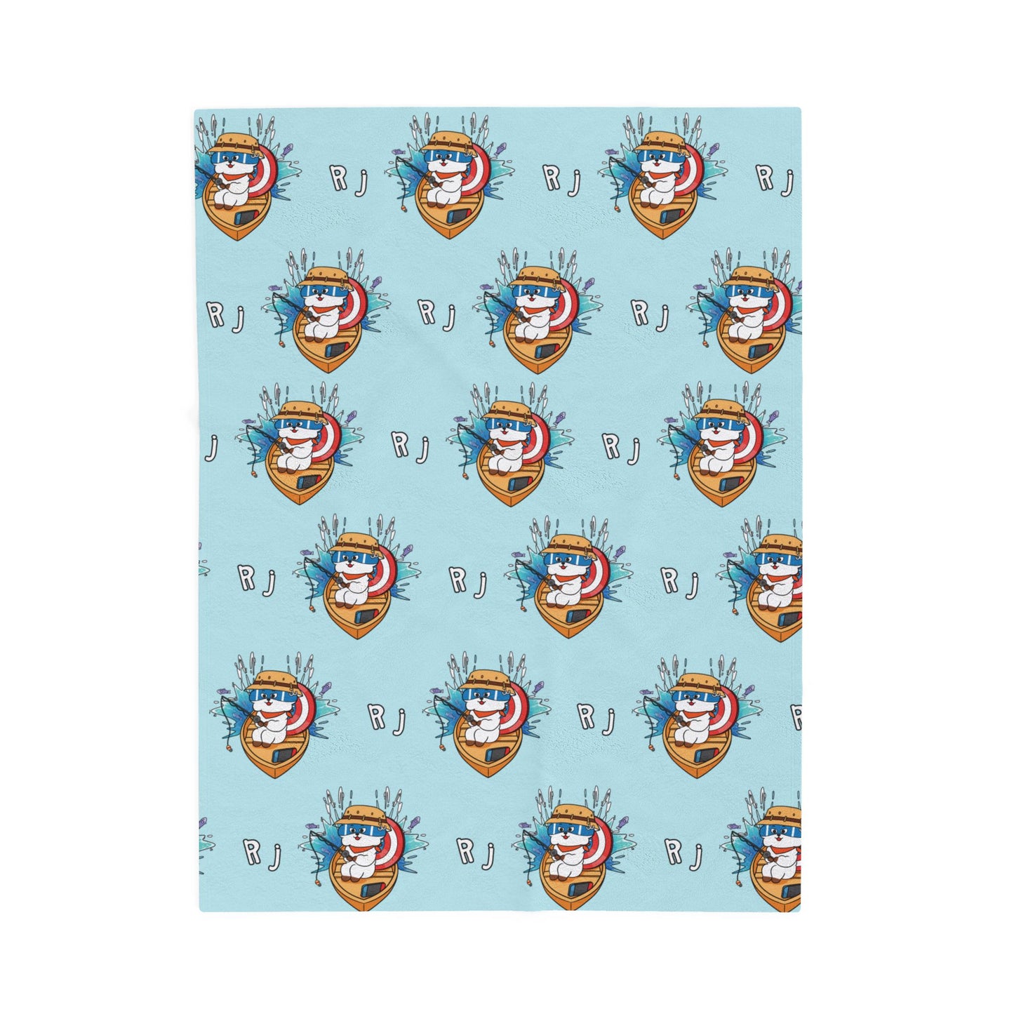 Blue RJ Blanket - BT21 Pattern Design
