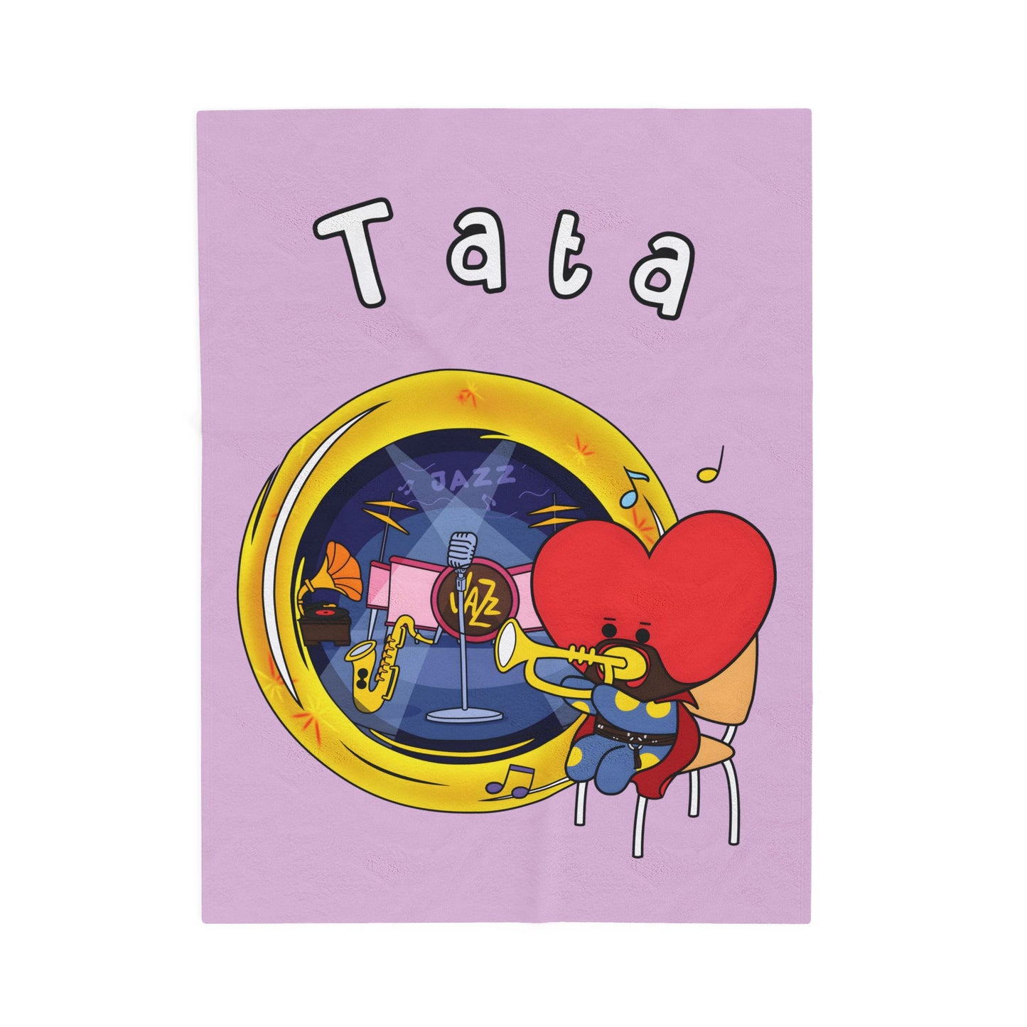 Purple Tata Blanket - BT21 Single Design
