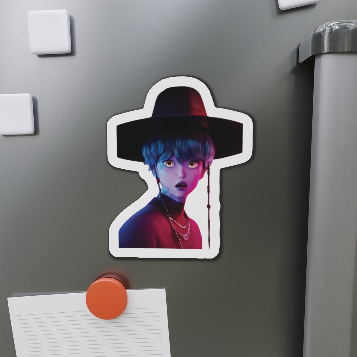 Kpop Demon Hunters Saja Boys Baby Saja Demon Form Shocked Face Magnet