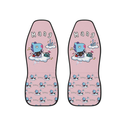 BT21 Mang Pink Car Seat Cover Single Pattern Combo Design - Identical Set of 2