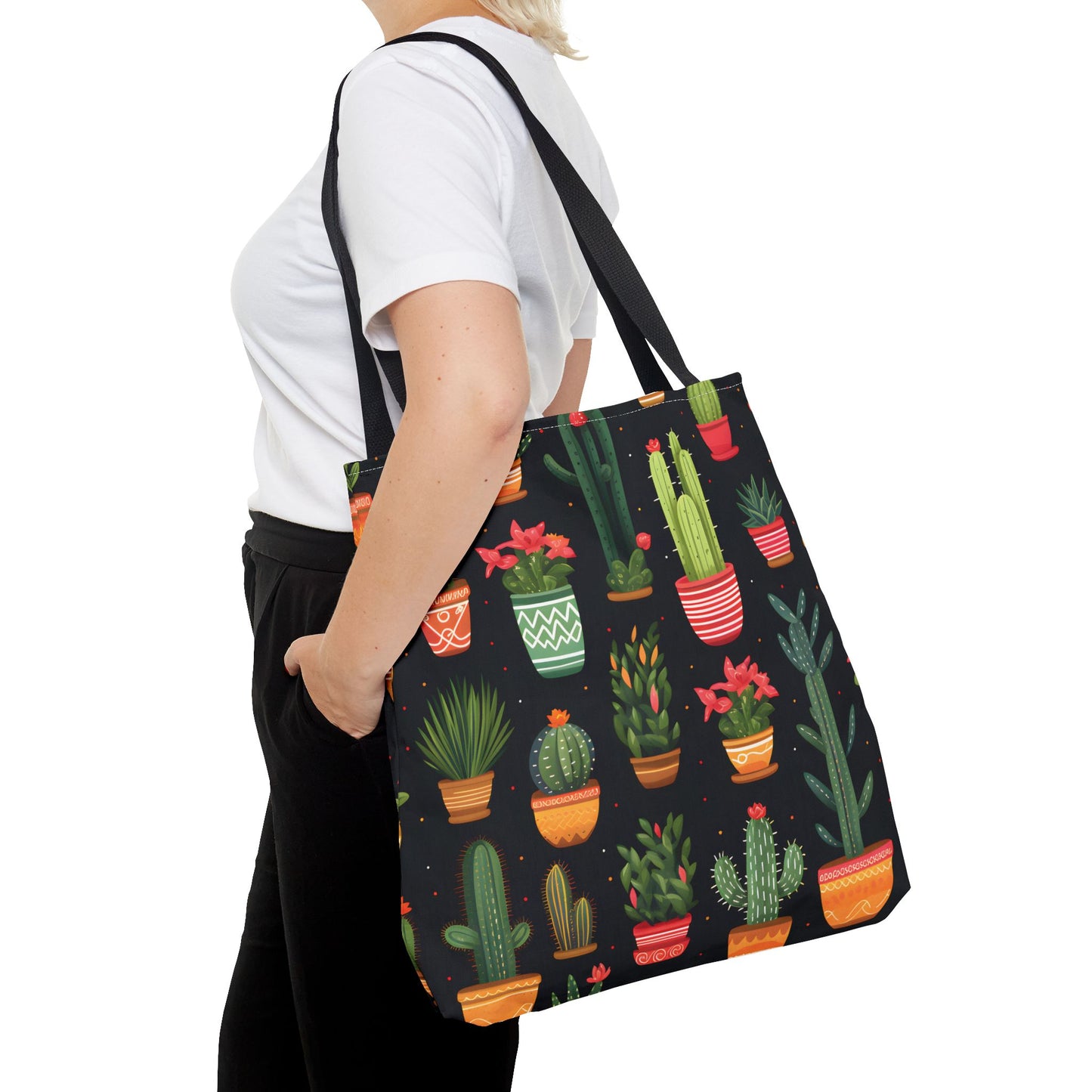 Cactus Pattern Tote Bag Design 9