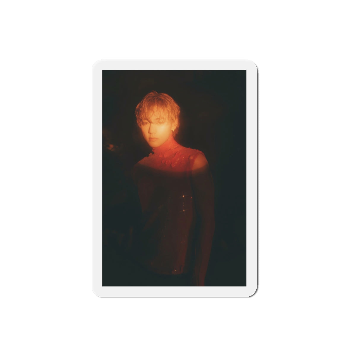BTS Kim Taehyung Layover Album Photoshoot Red Outfit Pose 2 Magnet