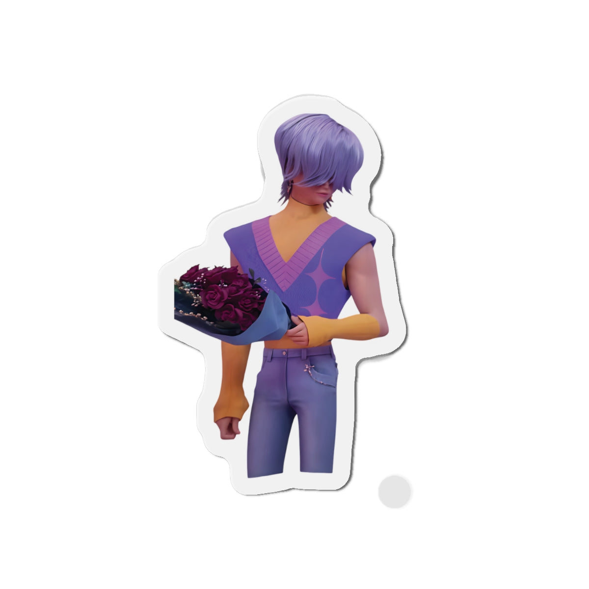 Kpop Demon Hunters Saja Boys Mystery Saja Holding Flowers Magnet