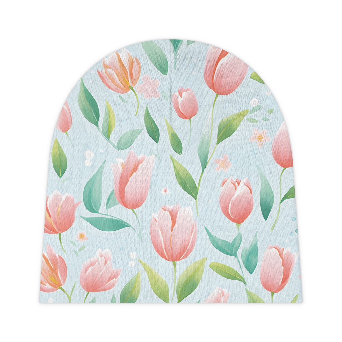 Infant Baby Beanie Hat Tulips Design