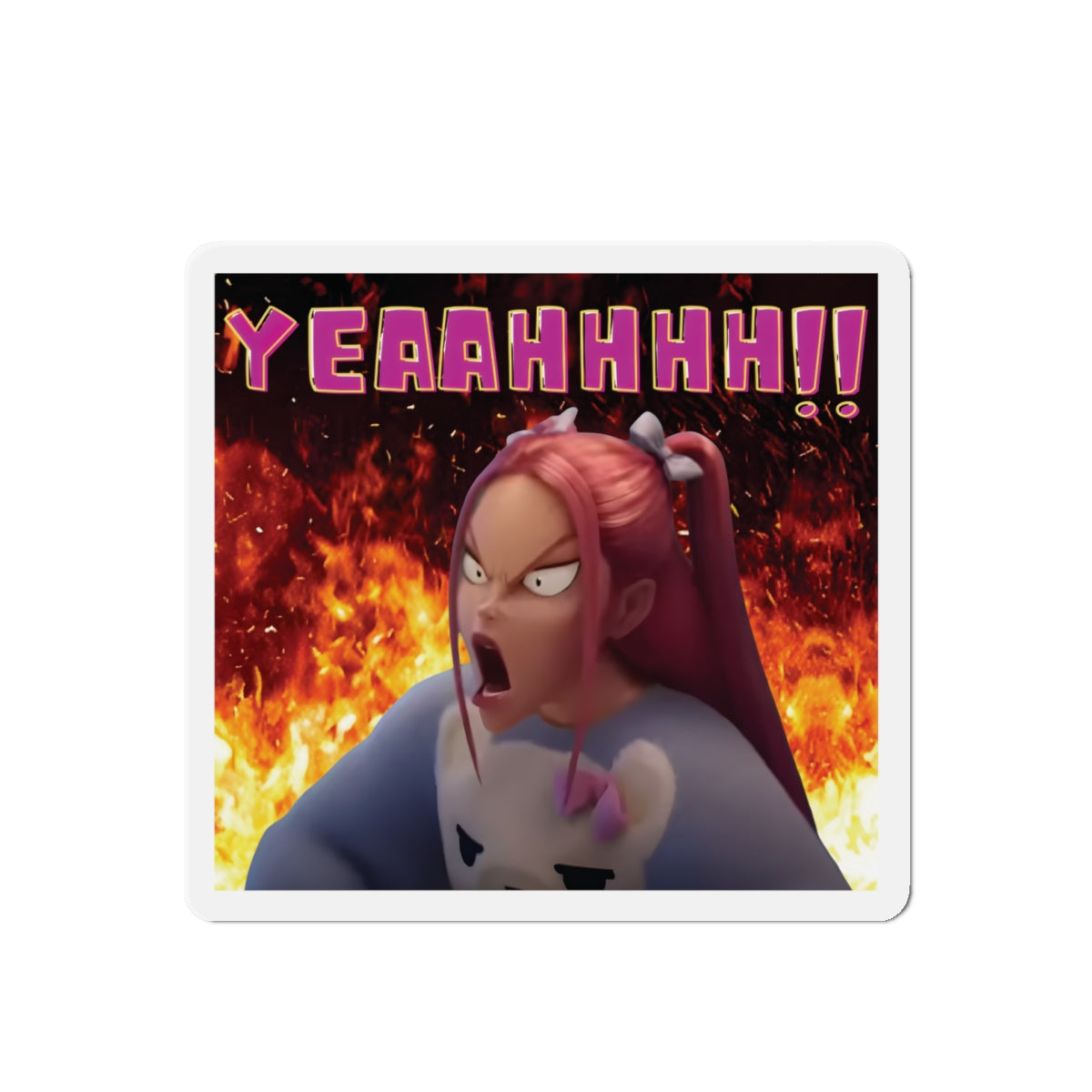 Kpop Demon Hunters Huntrix Mira YEAHHH Funny Face Magnet Pose 2