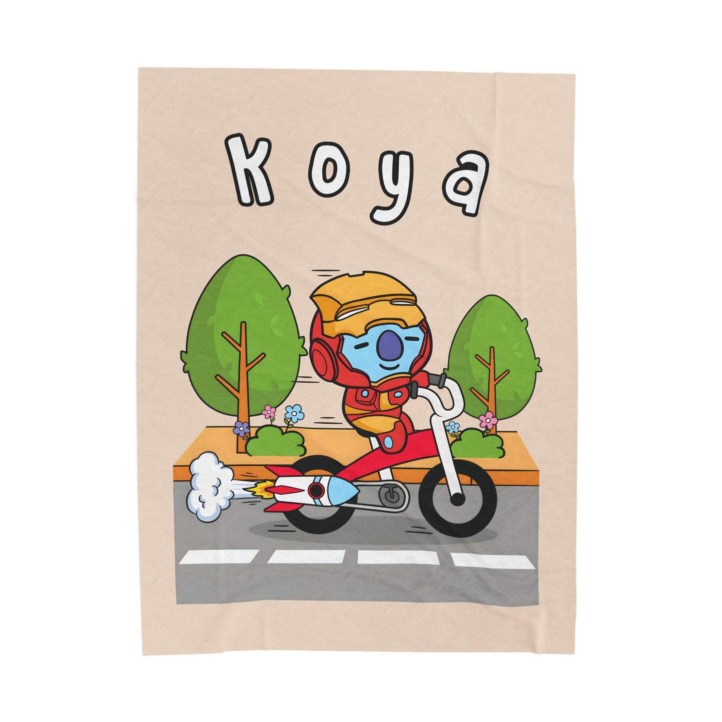 Beige Koya Blanket - BT21 Single Design