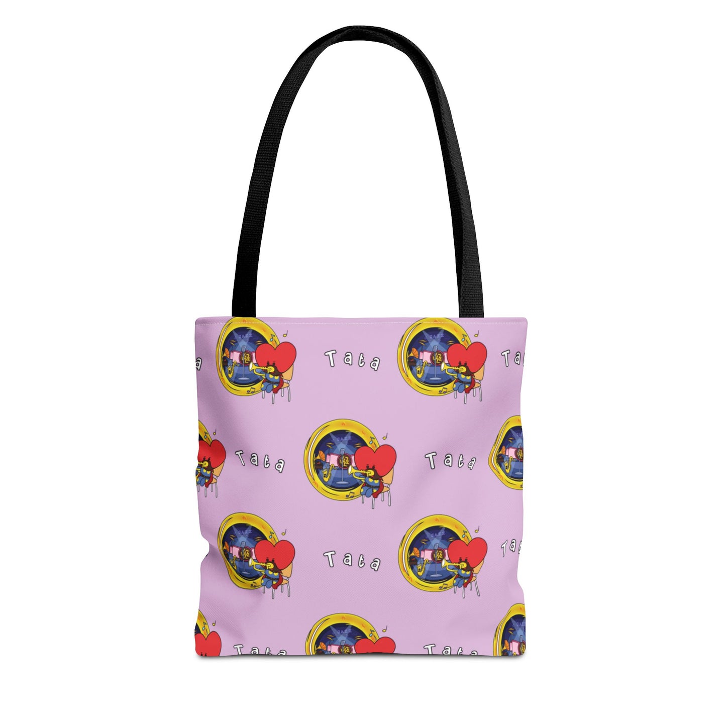 BT21 Tata Purple Tote Bag Pattern Design