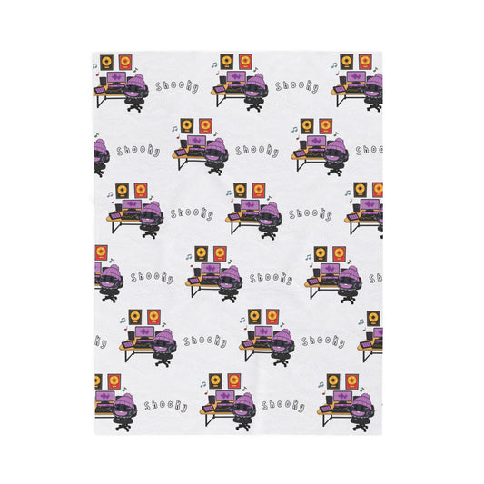 White Shooky Blanket - BT21 Pattern Design