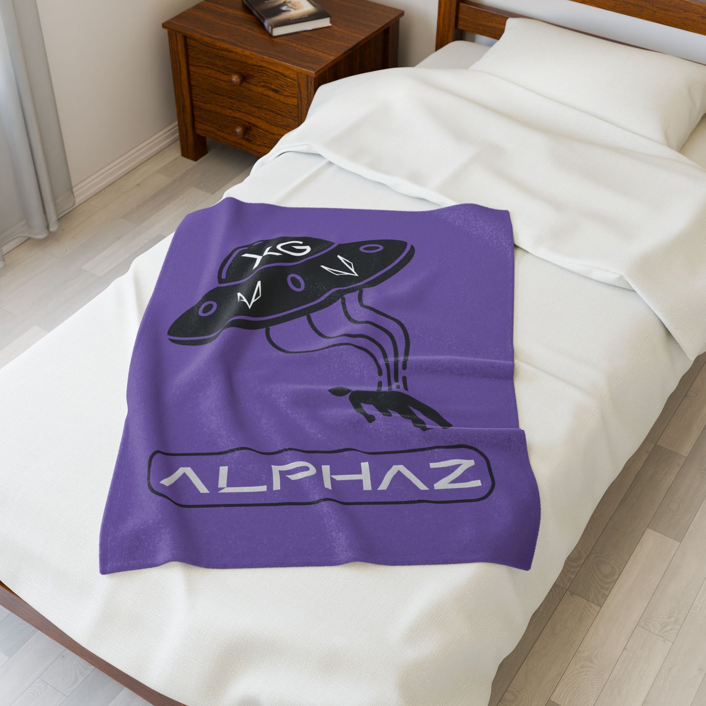 Purple XG Harvey Spaceship Blanket
