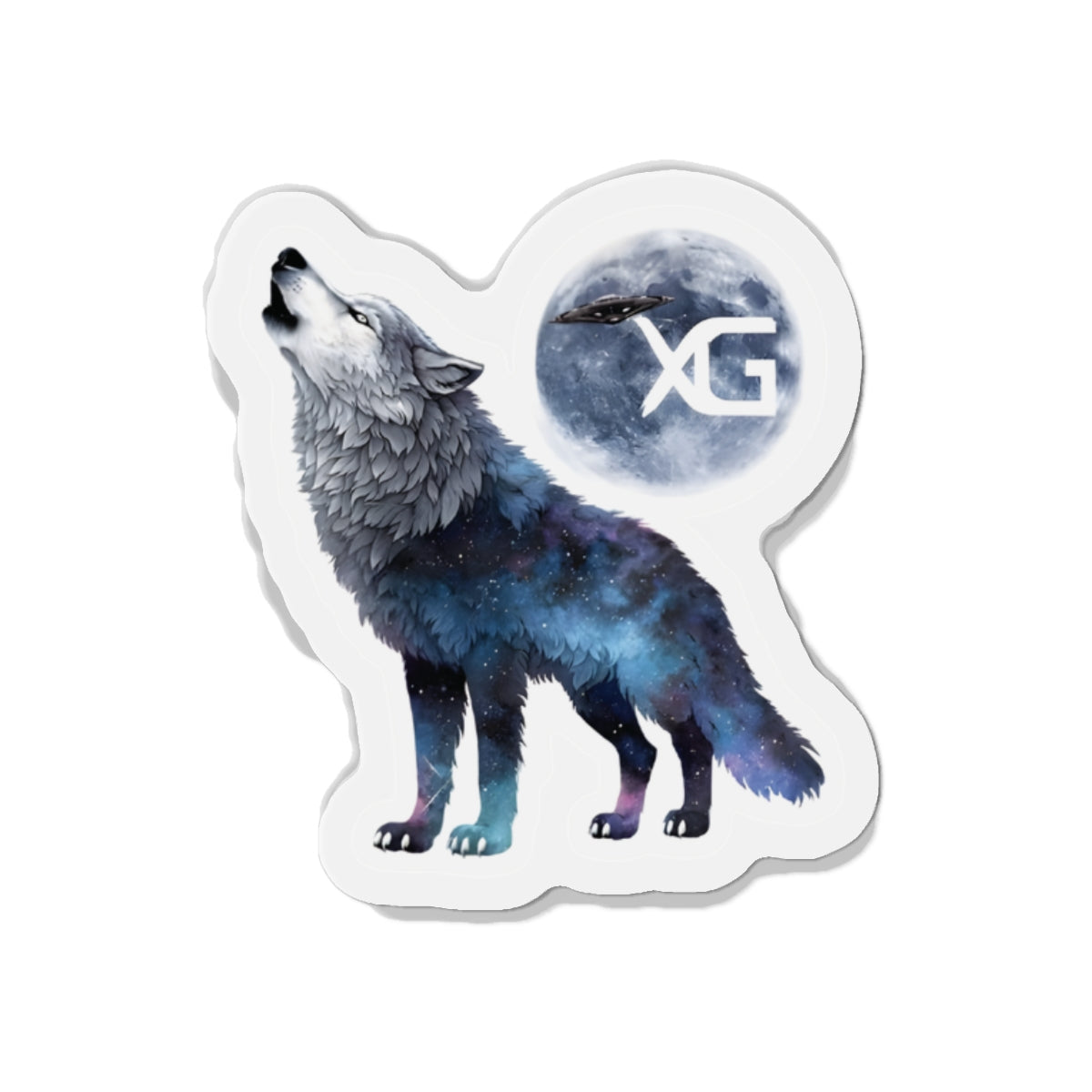 XG Alphaz Merch Wolf Howling at the Moon Magnet