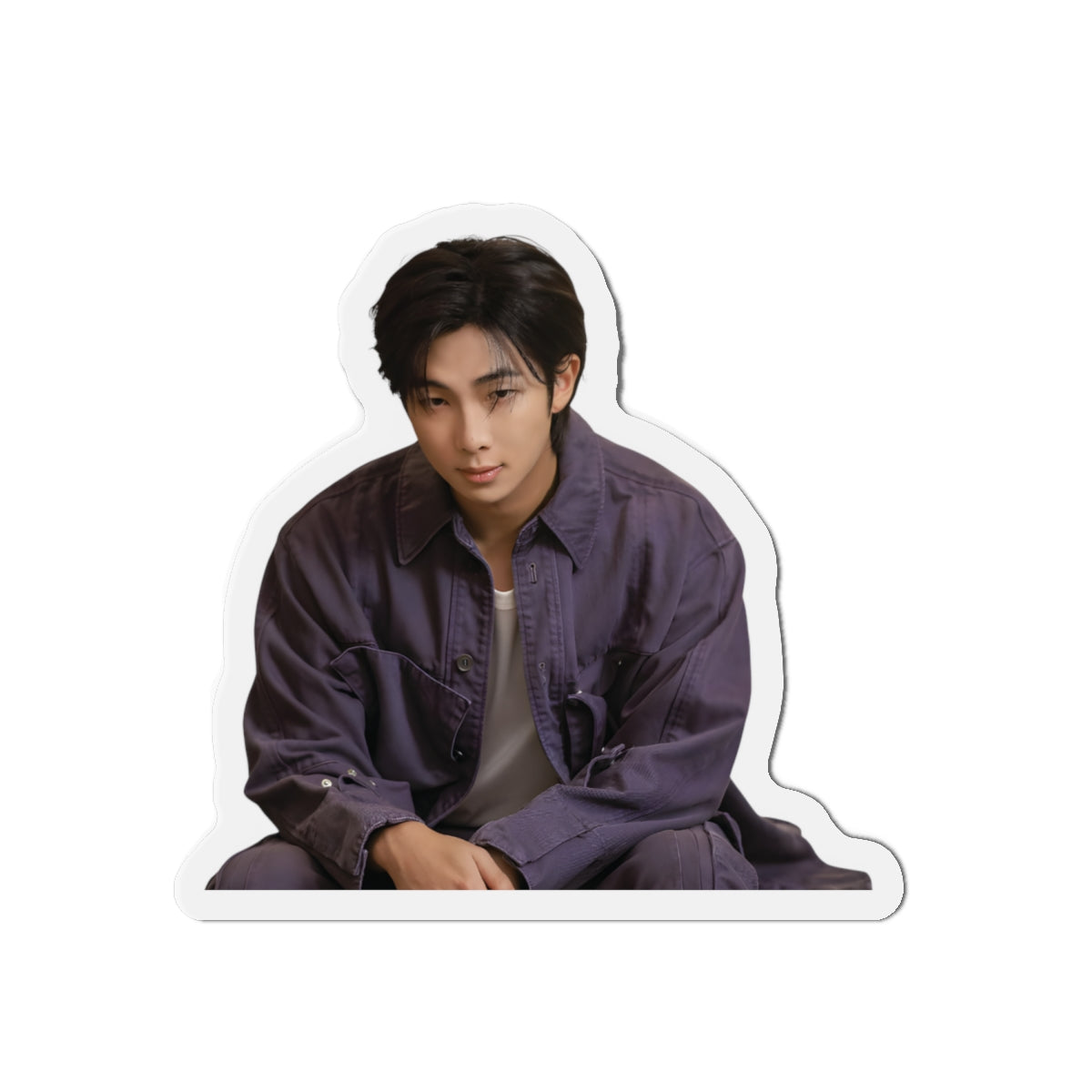 BTS Kim Namjoon Indigo Album Photoshoot Wearing Blue Outfit Pose 2 Magnet