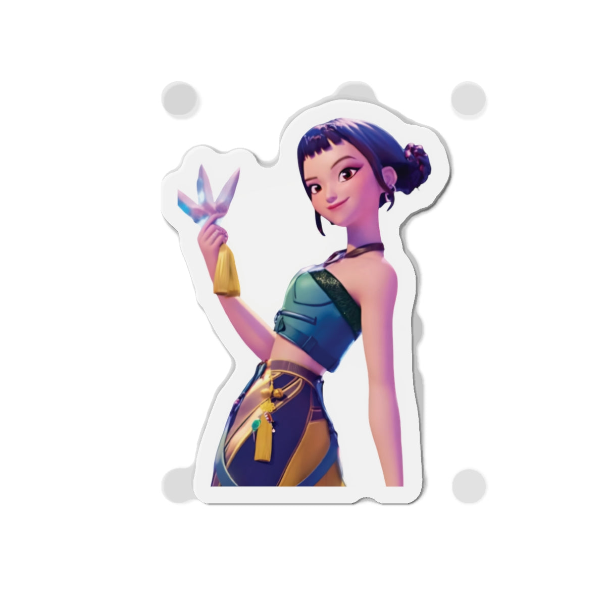 Kpop Demon Hunters Huntrix Zoey Posing Portrait Magnet