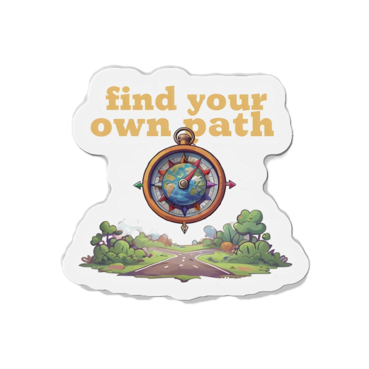 Find Your Own Path Compass Magnet - Motivational