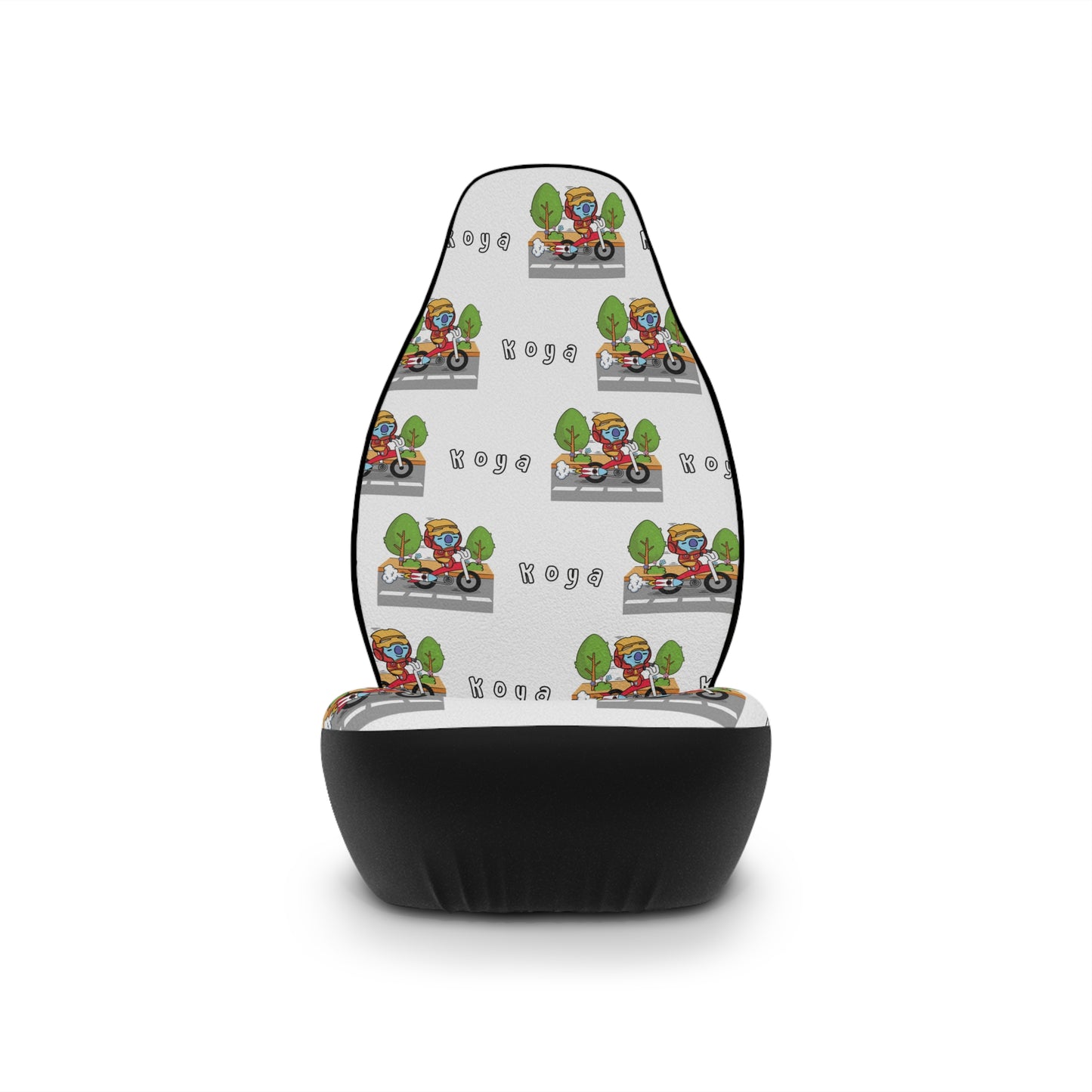 BT21 Koya White Car Seat Cover Pattern Design - Identical Set of 2