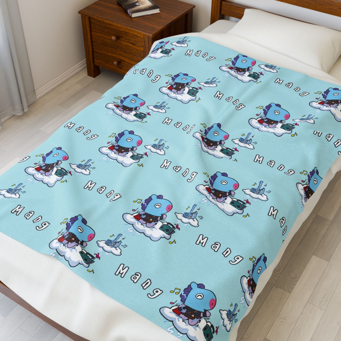Blue Mang Blanket - BT21 Pattern Design