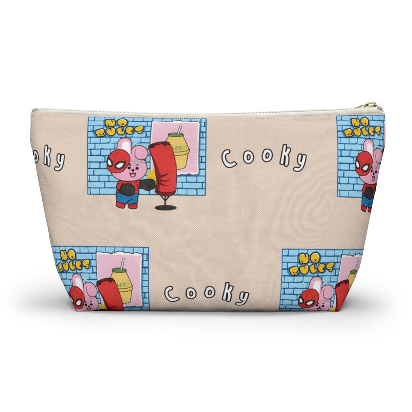 BT21 Cooky Beige Pattern Travel Bag