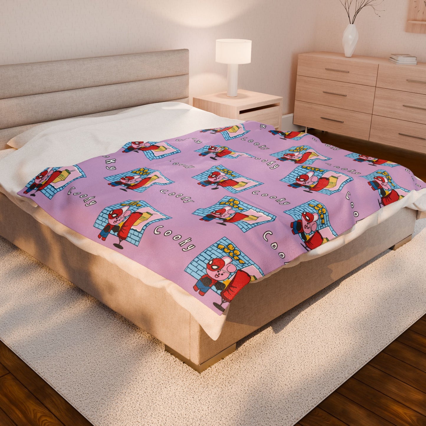 Purple Cooky Blanket - BT21 Pattern Design