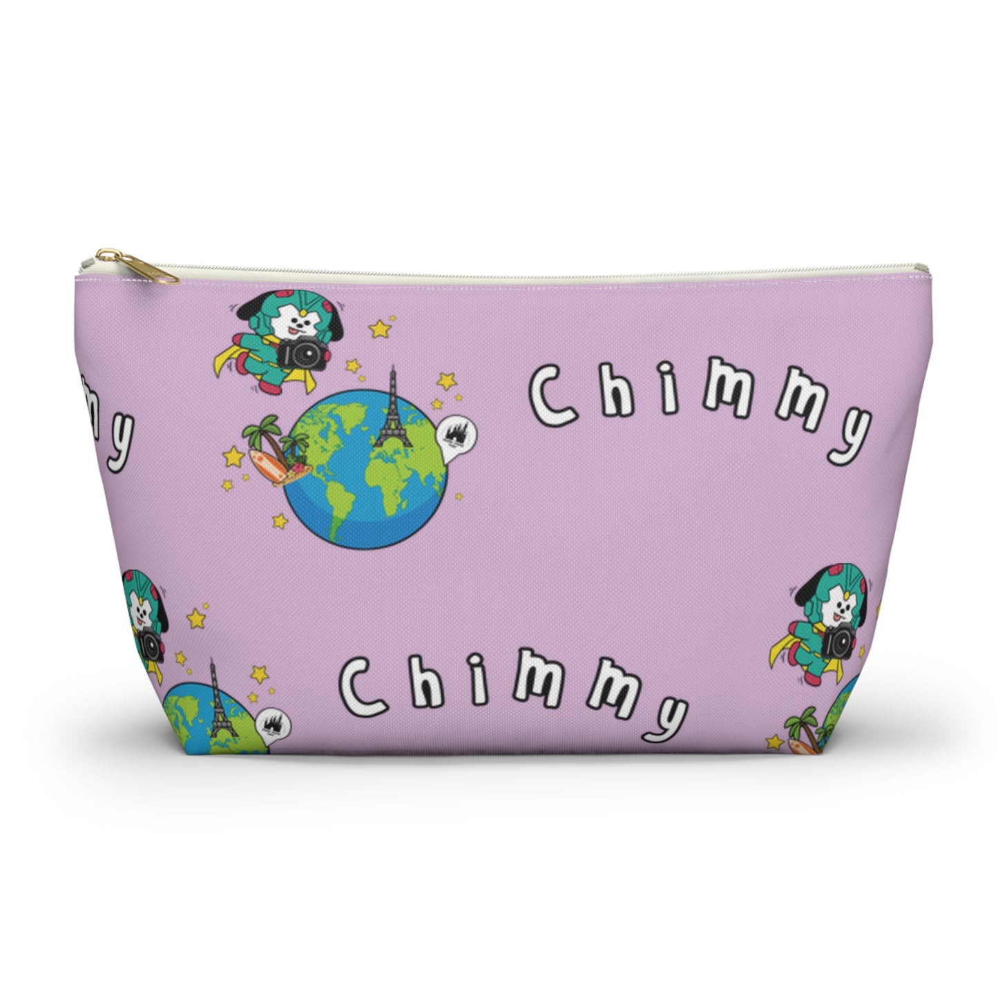 BT21 Chimmy Purple Pattern Travel Bag