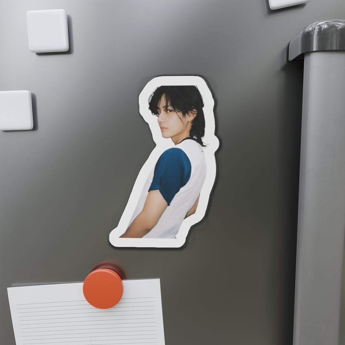 BTS Kim Taehyung Layover Album Photoshoot White Shirt Magnet