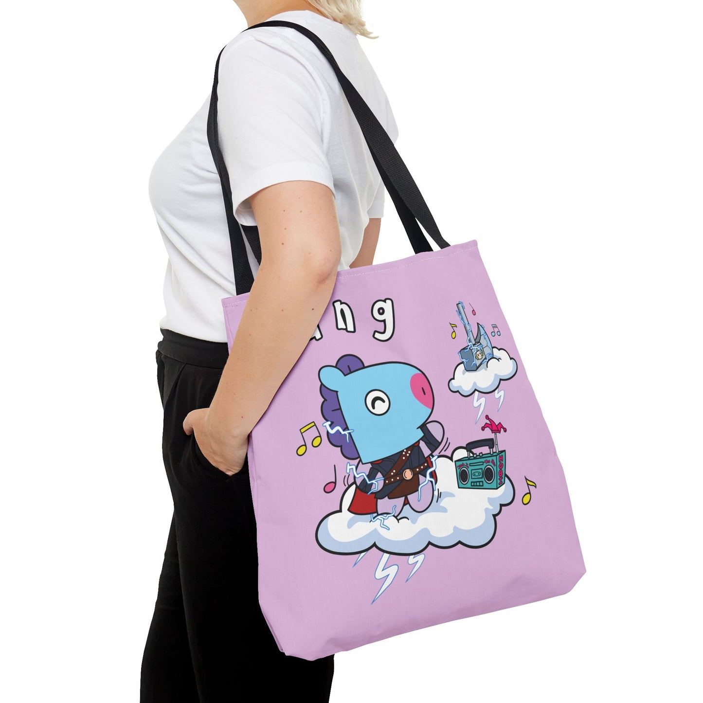 BT21 Mang Purple Tote Bag Single Design
