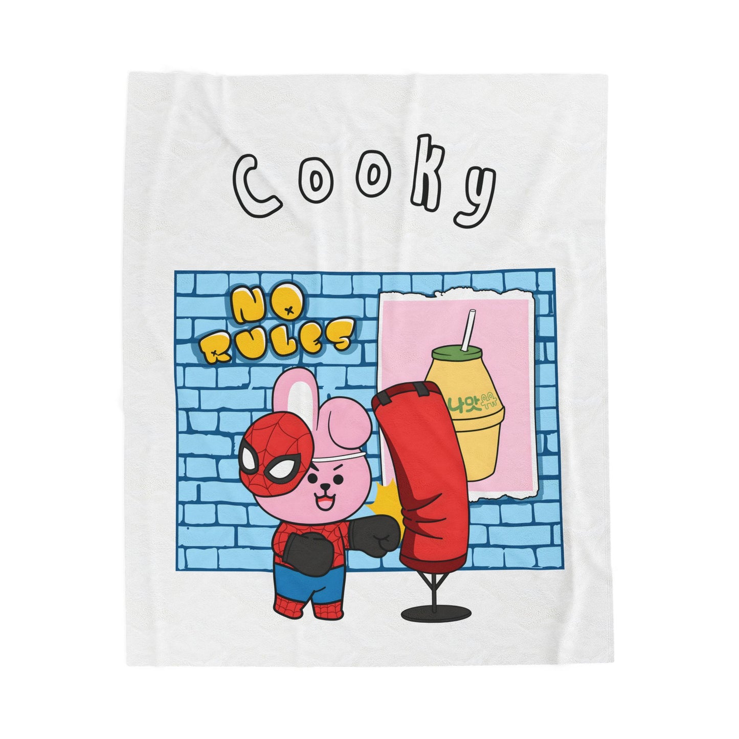 White Cooky Blanket - BT21 Single Design
