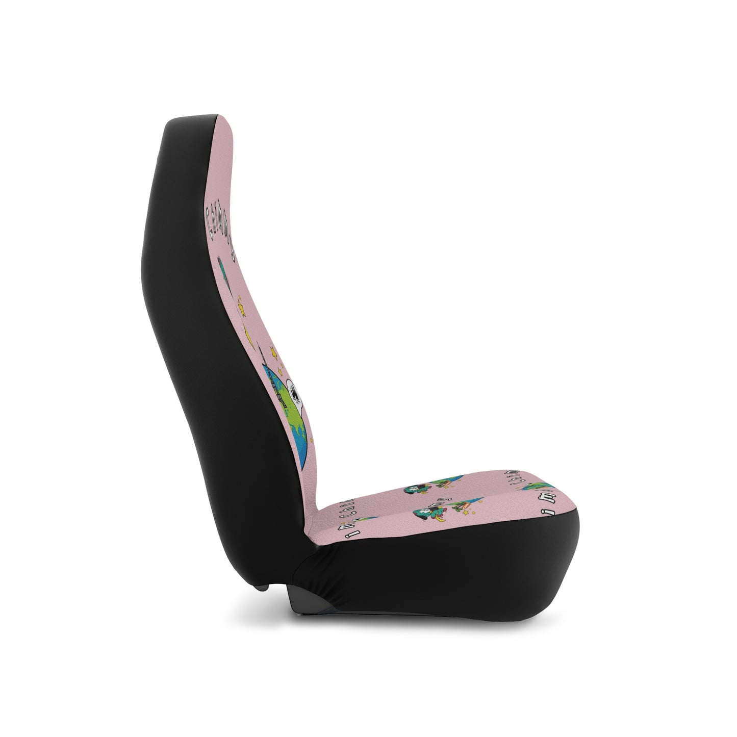 BT21 Chimmy Pink Car Seat Cover Single Pattern Combo Design - Identical Set of 2