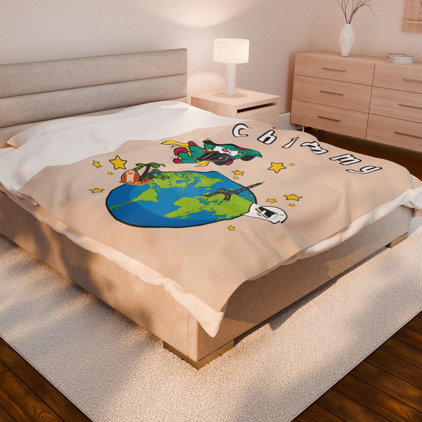 Beige Chimmy Blanket - BT21 Single Design