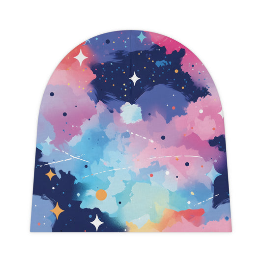 Newborn Baby Beanie Space Design