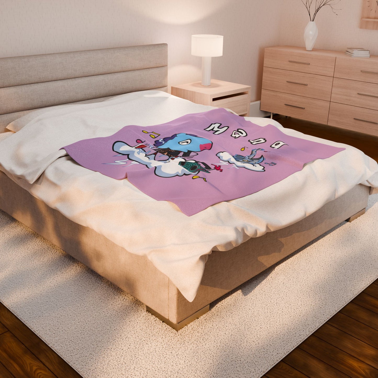Purple Mang Blanket - BT21 Single Design