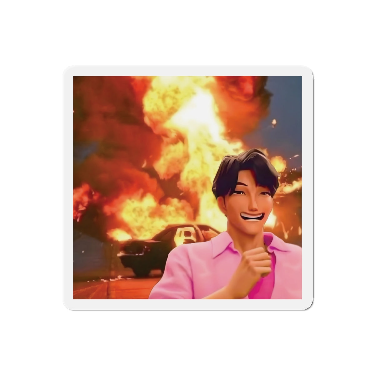 Kpop Demon Hunters Saja Boys Jinu Running From Rumi Meme Magnet