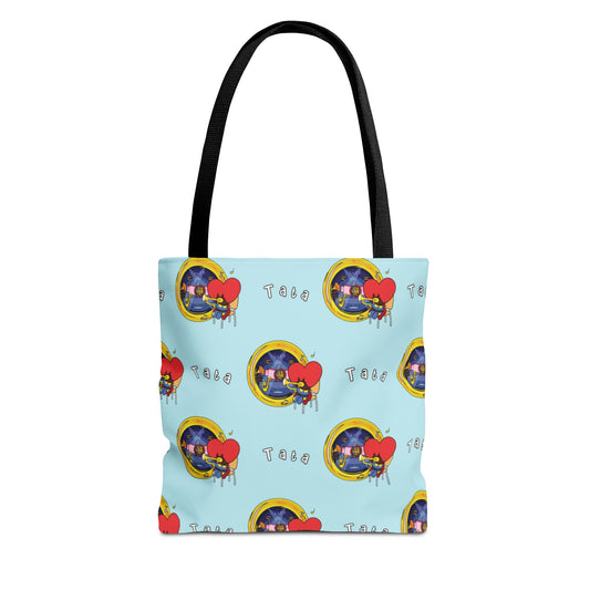 BT21 Tata Blue Tote Bag Pattern Design