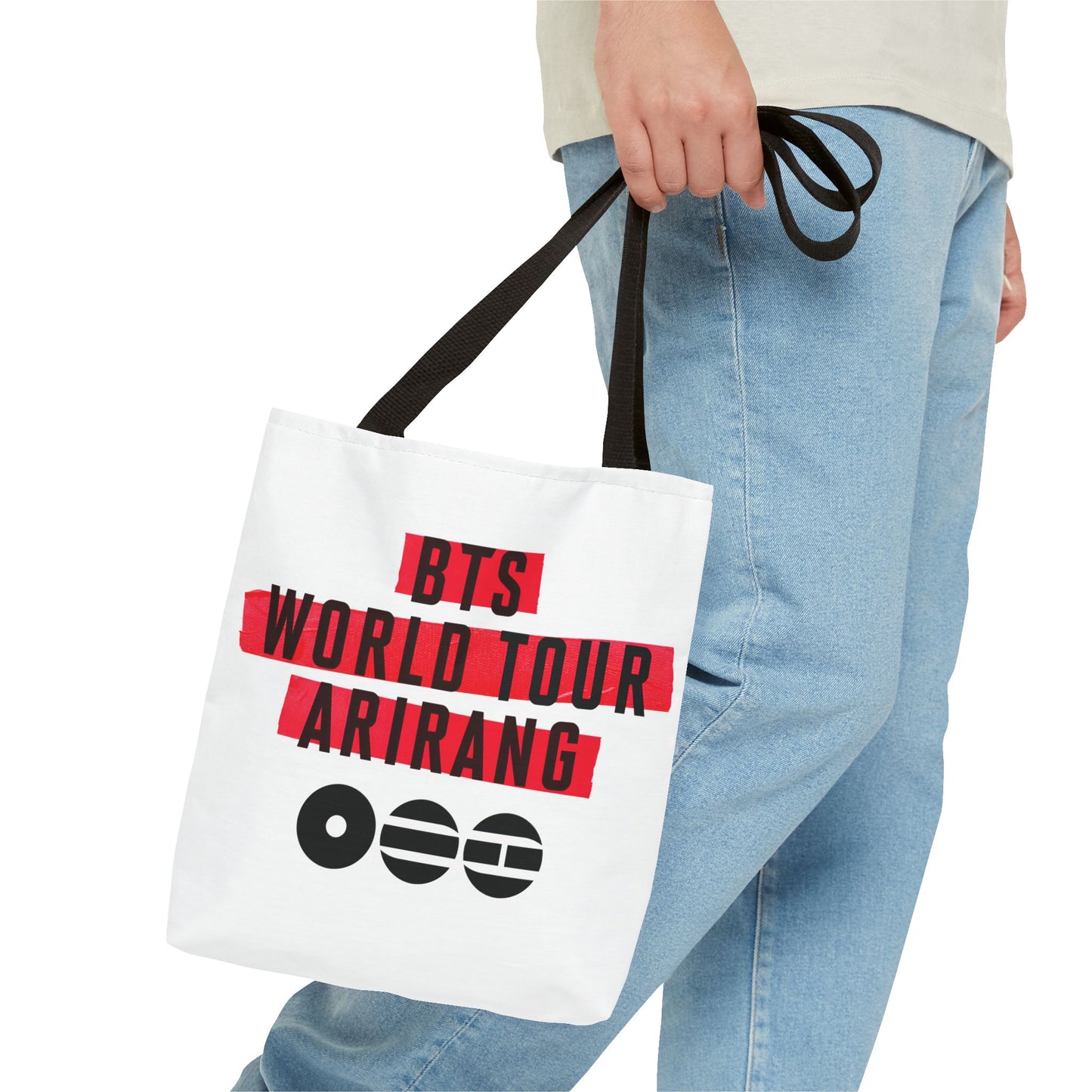 BTS Arirang 2026 World Tour Logo Design 3 White Tote Bag