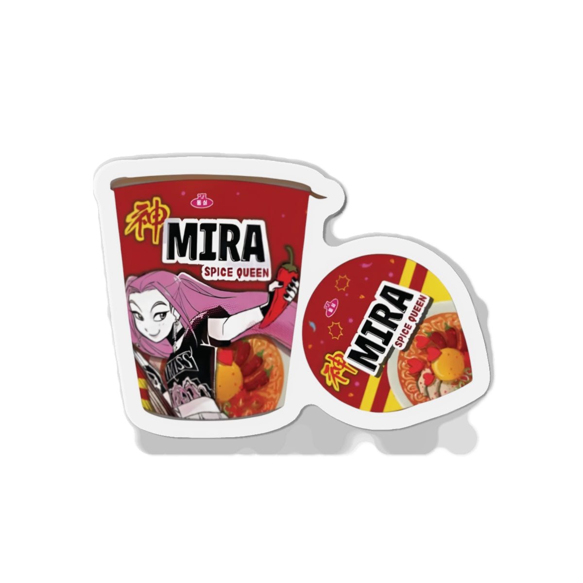 Kpop Demon Hunters Huntrix Mira Ramen Cup Magnet
