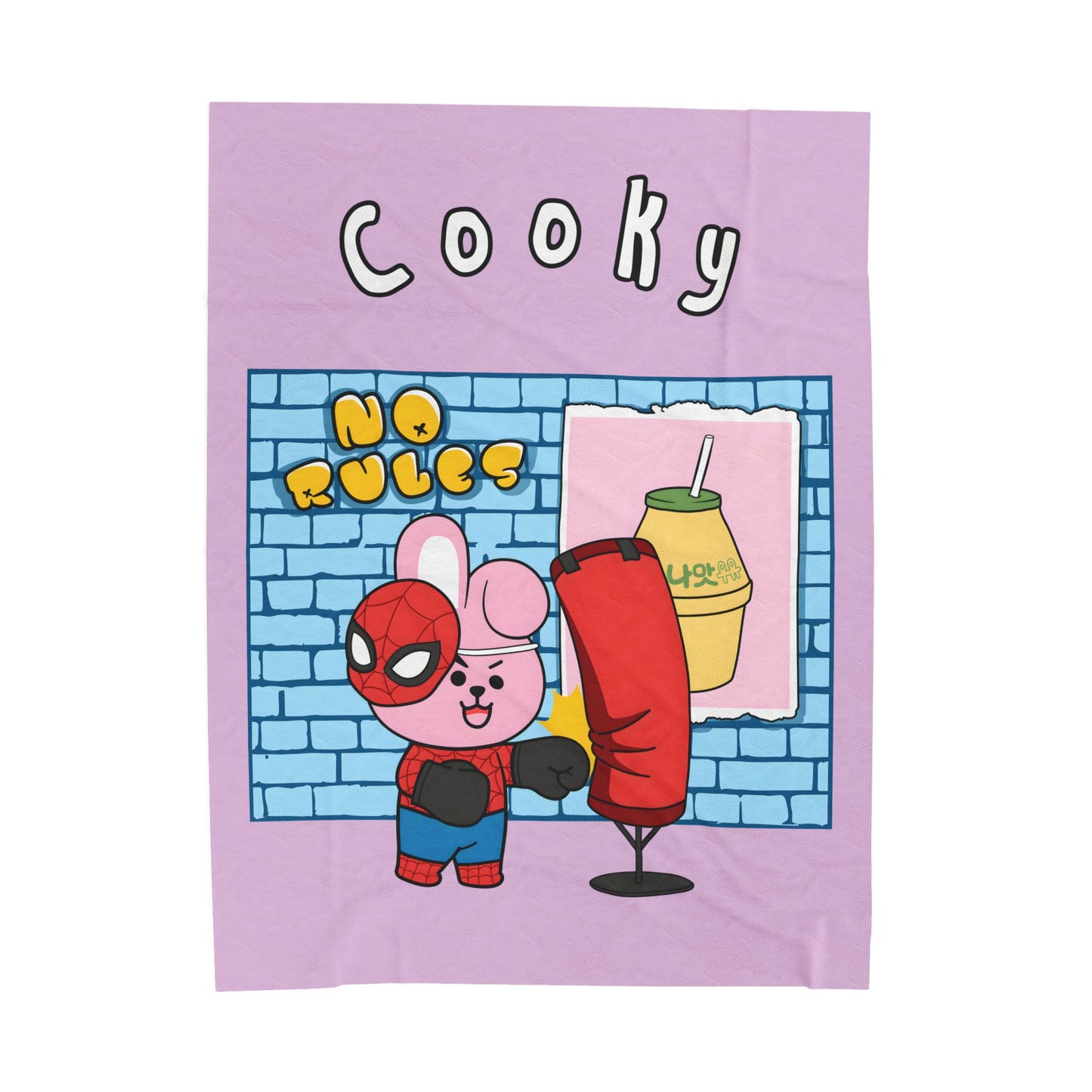 Purple Cooky Blanket - BT21 Single Design