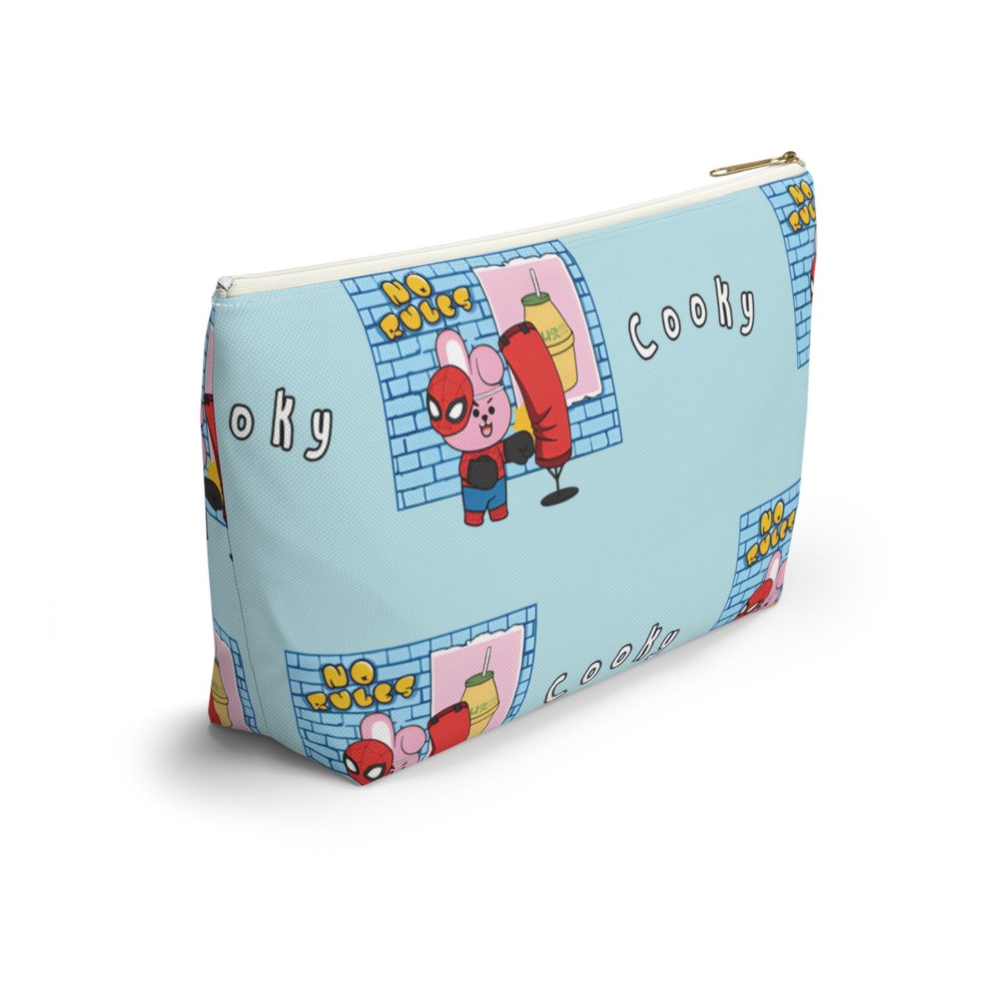 BT21 Cooky Blue Pattern Travel Bag